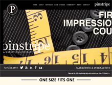 Tablet Screenshot of pinstripemarketing.com